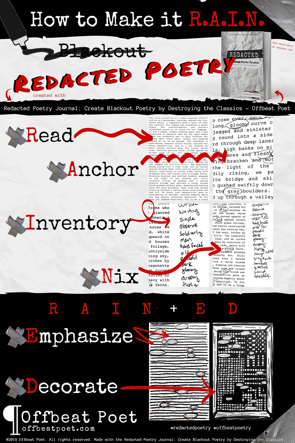 How to Make it R.A.I.N. Redacted Poetry | Offbeat Poet