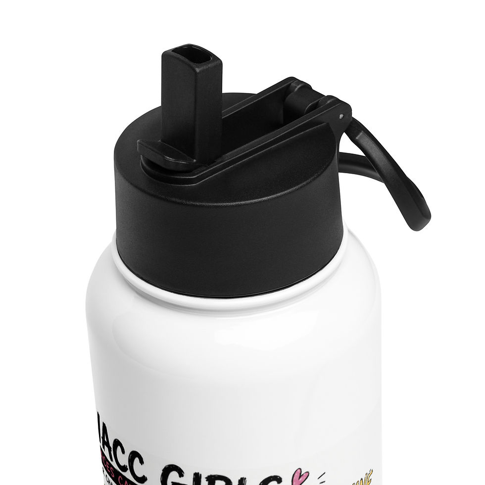 Thumbnail: The WACC Girls - Stainless steel water bottle with a straw lid