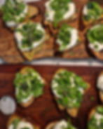 asparagus toast with whipped ricotta and mint