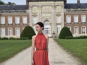 Robe pour invité de mariage en automne - confection sur-mesure 