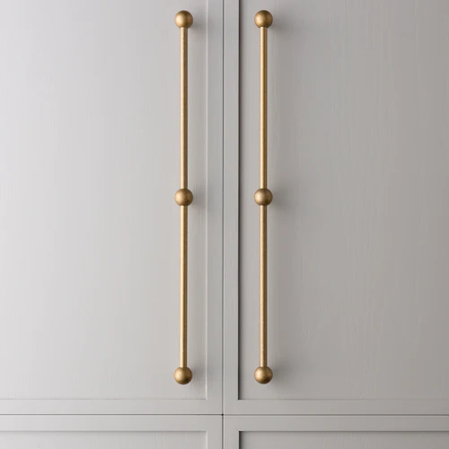 Sphere Appliance Pull Tumbled Brass