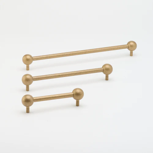 Sphere Pull Tumbled Brass