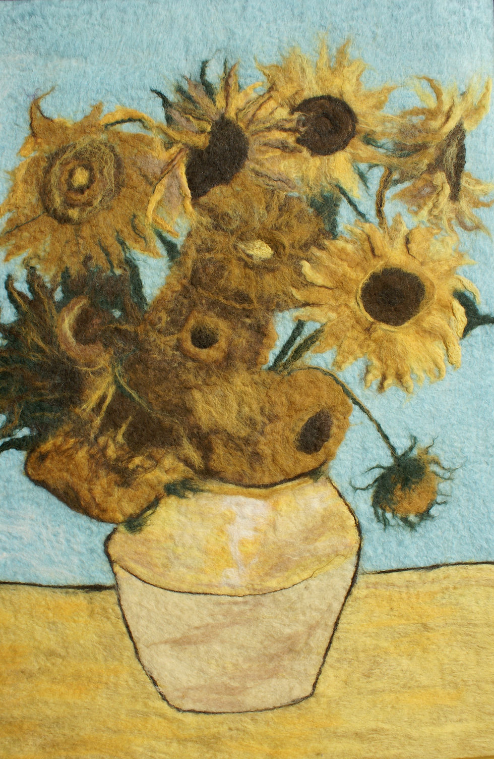 tableau en laine feutrée