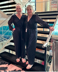 Snappin' Grannies on cruise dressed for dinner