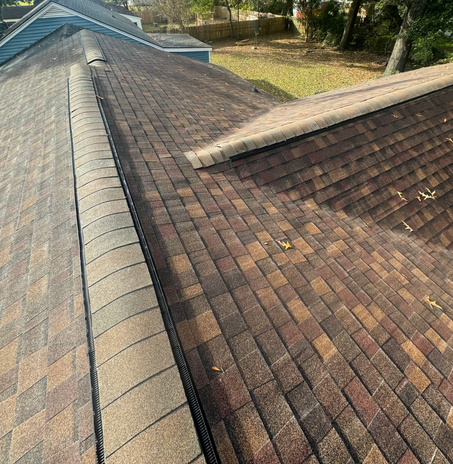 close view of a residential roof