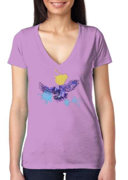 Thumbnail: Ladies' Deep V Neck - Thunder Bird Eagle