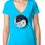 Thumbnail: Ladies' Deep V Neck - Wolf Yin Yang