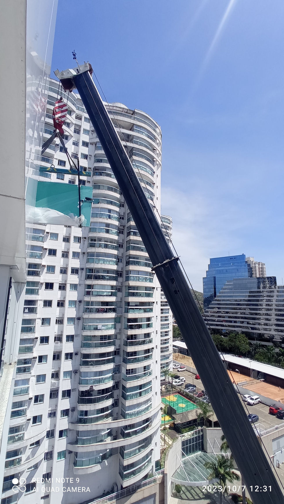 levantamento de vidro