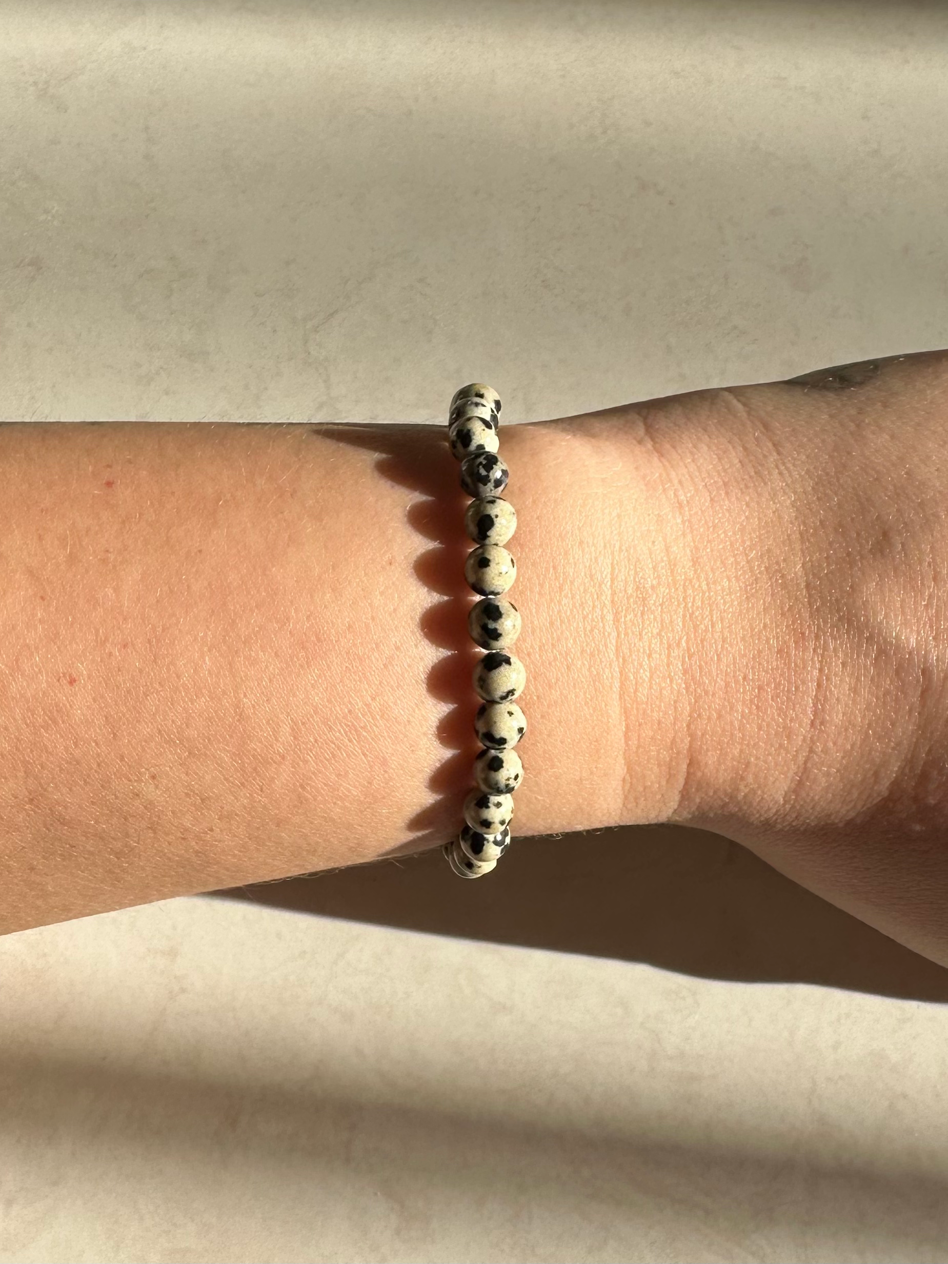 Dalmatian Jasper Bead Bracelet