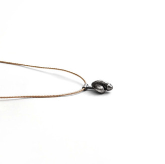 penis necklace with sterling silver penis pendant and silk cord