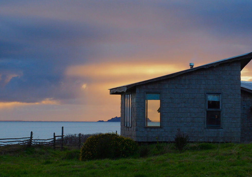 The Beach House at sunset