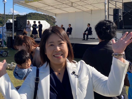 週末の宇野港では港で地元企業&うのマル合同開催のオータムフェスティバル