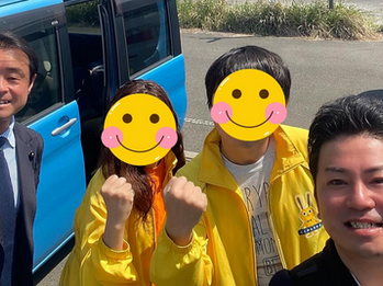 ゴールデンウィークは、所属の地方議員のいつもの2人に加え、国民民主党の活動に協力したいと申し出てくれた仲間と一緒に街宣車を使った街頭活動。
