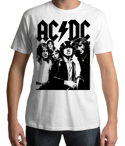 AC/DC - Highway To Hell Vintage (White T-Shirt) | RockN'Roll Originals
