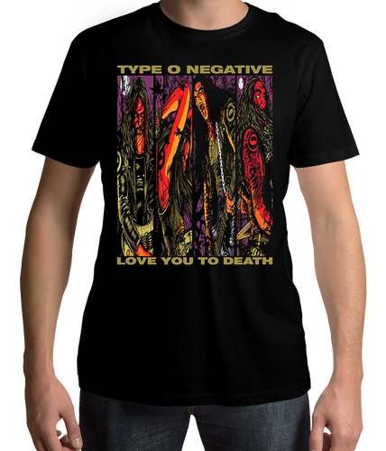 Maglietta Ufficiale Type O Negative Love You To Death Dead Again - Nera, Cotone, UK