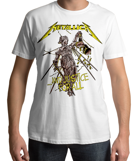 Metallica - And Justice For All (White T-Shirt) | RockN'Roll