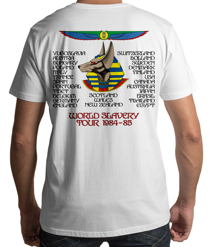 Iron Maiden - Powerslave World Slavery Tour Tee (White T-Shirt