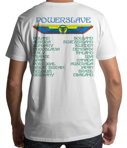 Iron Maiden - World Slavery Tour Retro (White T-Shirt) | RockN