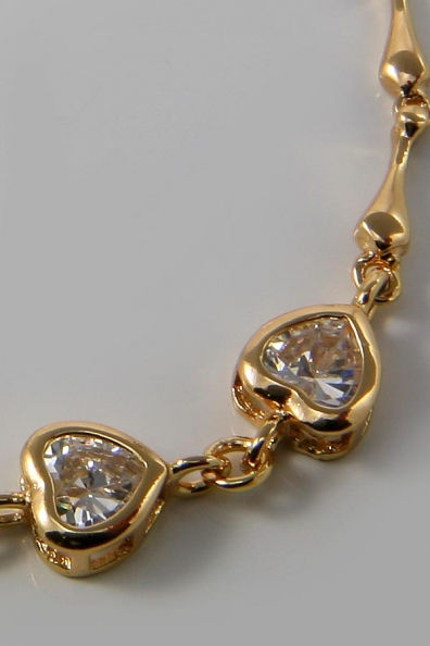 Thumbnail: "Marcey" AAA Zircon Heart Link Bracelet