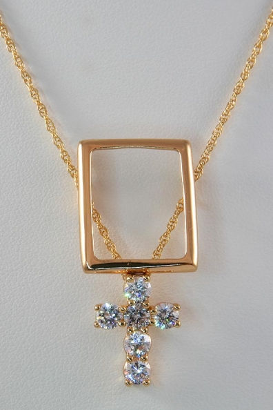 Thumbnail: Gianara" Avant OGarde 18K Gold Charm Pendant