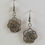 Thumbnail: "Kiera" Silver Tone Floral Charm Hook Earrings
