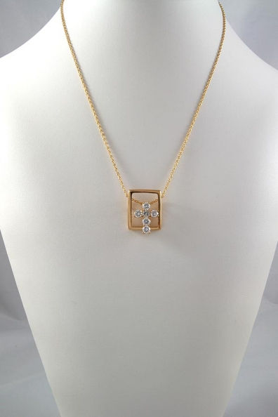 Thumbnail: Gianara" Avant OGarde 18K Gold Charm Pendant