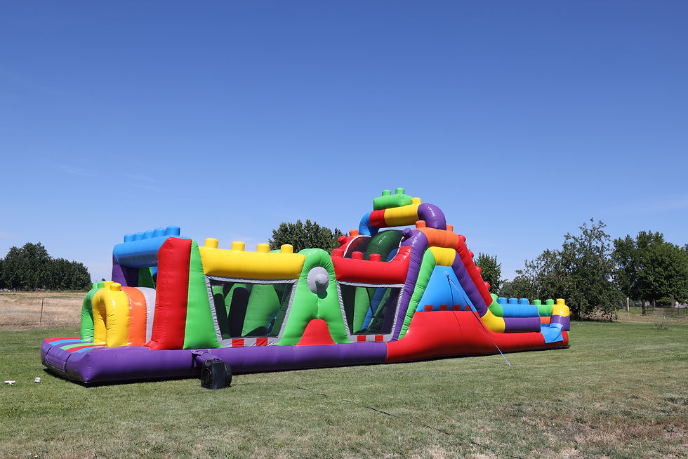 LEGO OBSTACLE COURSE 47' WITH DOBLE SLIDE