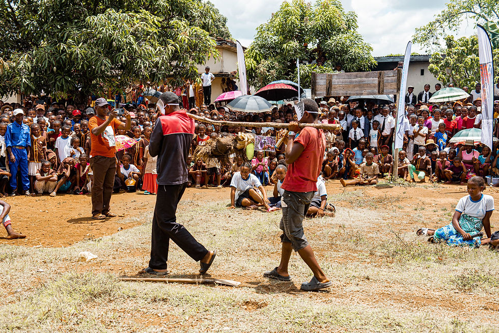 A short awareness-raising performance by students from Ranomena College.