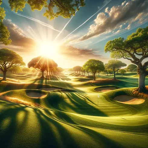 DALL·E 2024-03-20 09.37.55 - Imagine a golf course in the Bordeaux region of France, captu