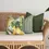 Thumbnail: Green Outdoor Cushion With White Piping - 50cm x 50cm