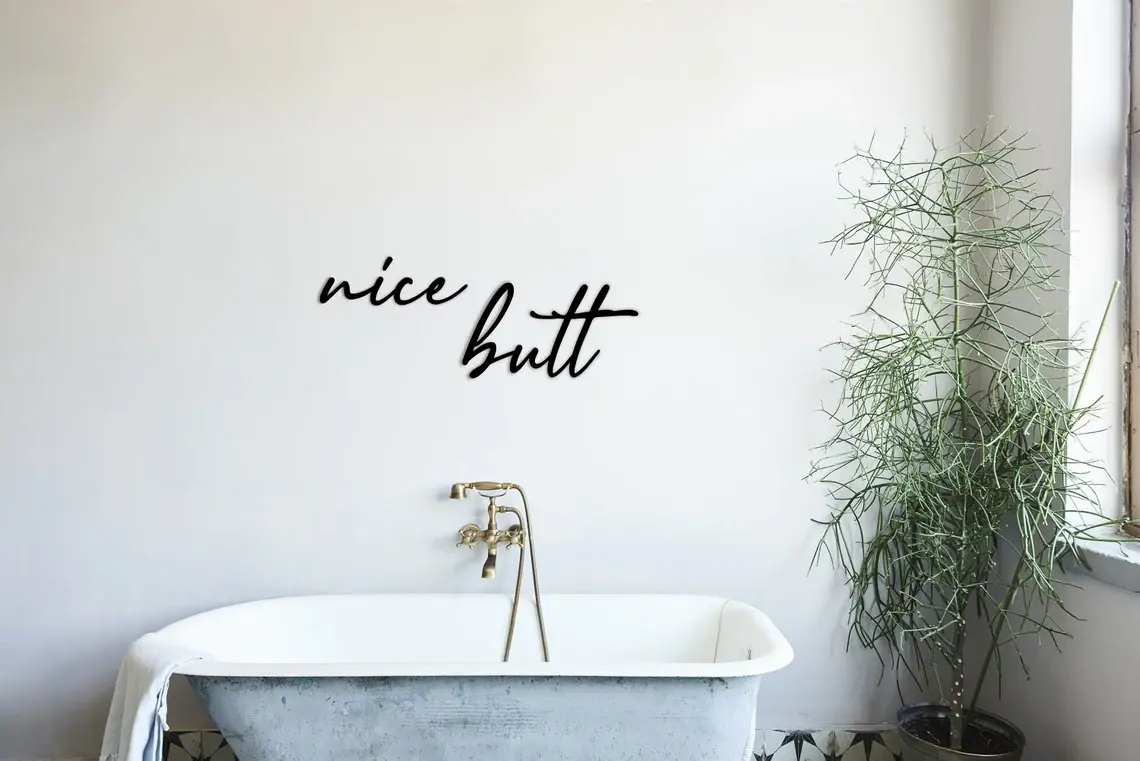 Wandbild aus Holz | nice butt