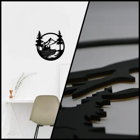 Wandbild in Totalen und in Detailansicht