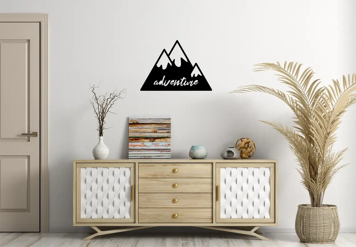 Wandbild aus Holz | Berge Adventure