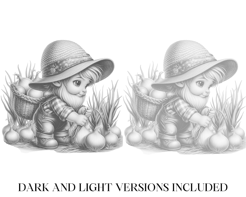 Miniaturbild: Gnome Harvest Time Coloring Pages