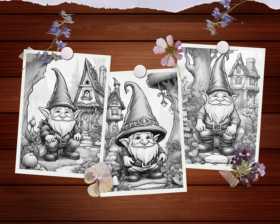 Miniaturbild: Gnomes Coloring Pages