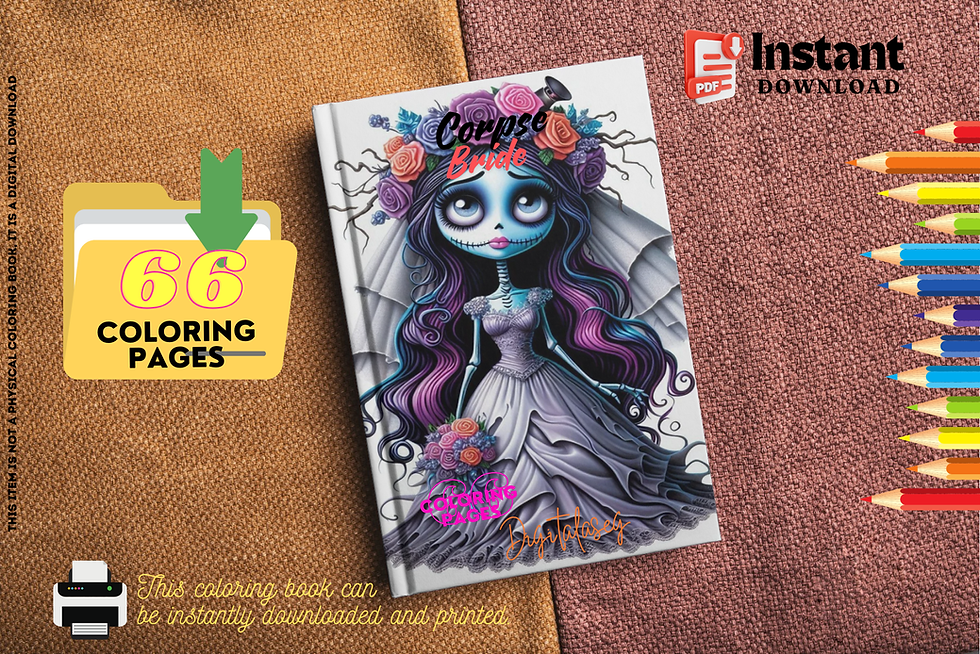 Thumbnail: Corpse Bride Coloring Page