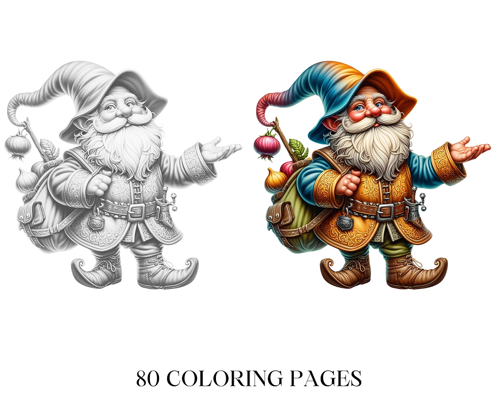 Miniature : Medieval Gnome Coloring Kopyası