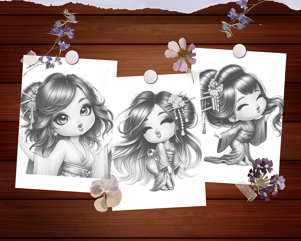 Thumbnail: Geisha Girl Coloring Page