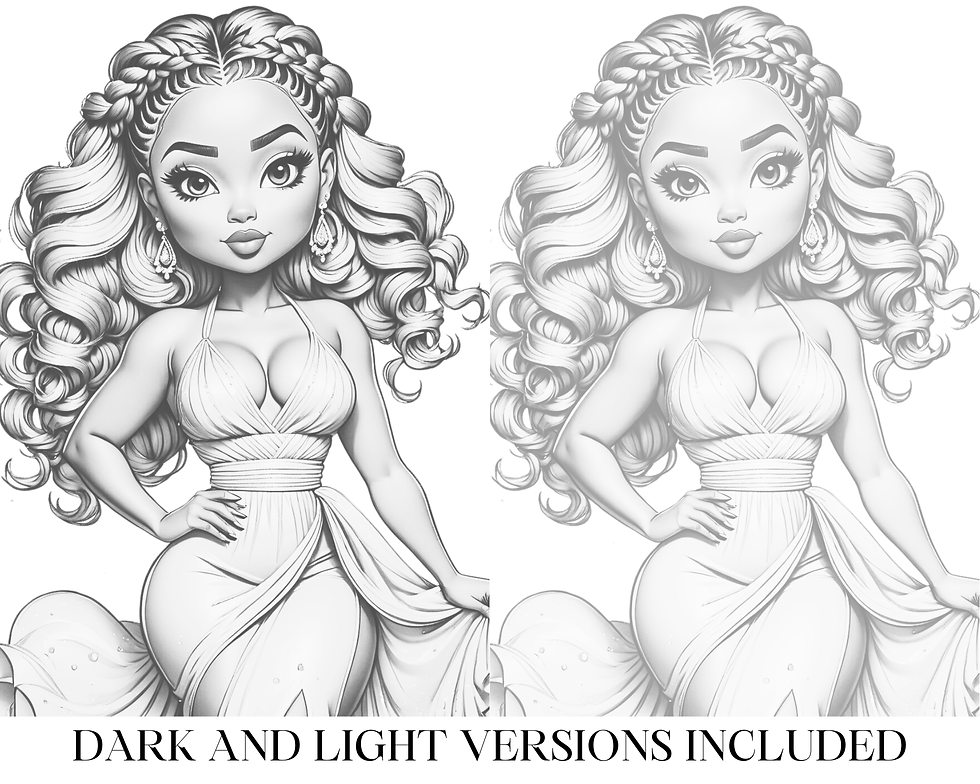 Miniatura: Women in dress Coloring Pages