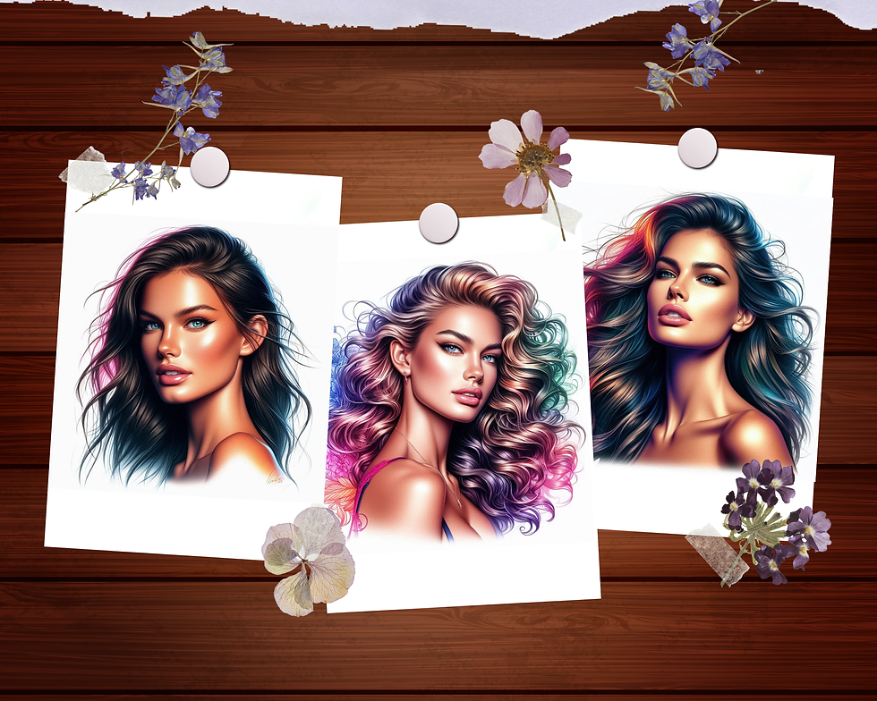 Miniatura: Glamorous Female Portrait Coloring Pages
