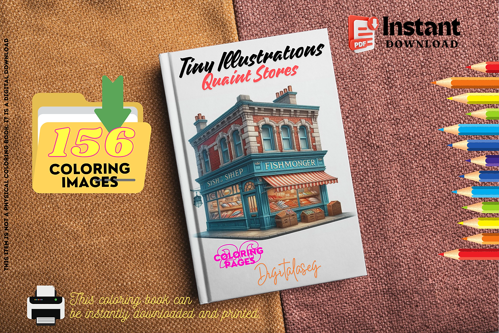 Thumbnail: Tiny Illustrations Quaint Stores Coloring Pages