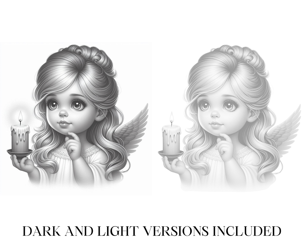 Miniatura: Little Angel Girls Coloring Pages