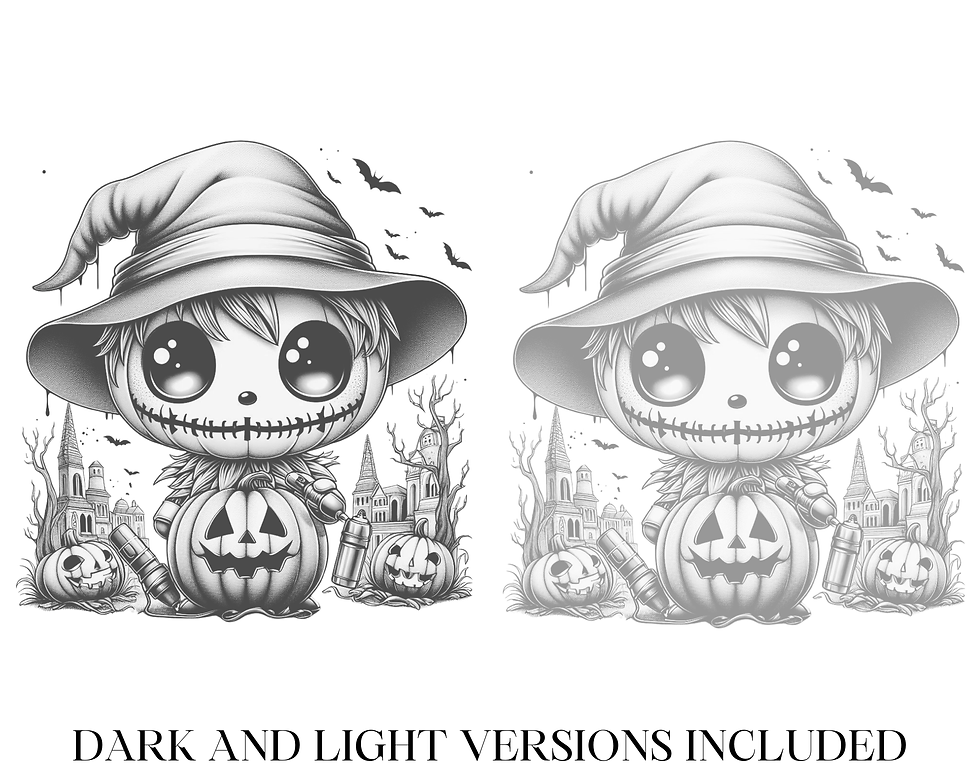 Miniature : Kawaii Halloween Vol 1 Coloring Pages