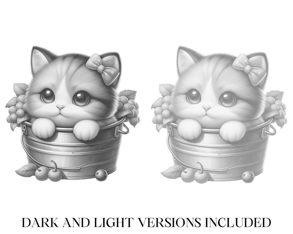 Küçük resim: Colorful Cute Cat Coloring Pages