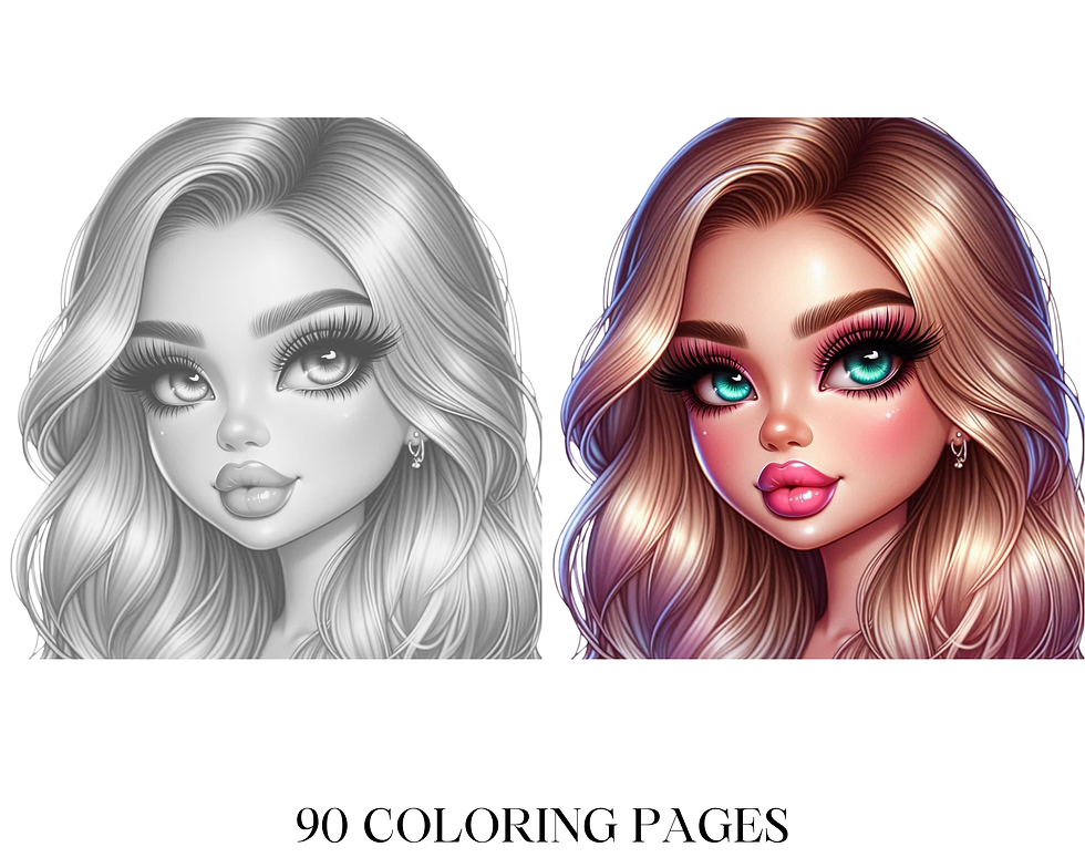 Küçük resim: Chibi Flirty Coloring Pages