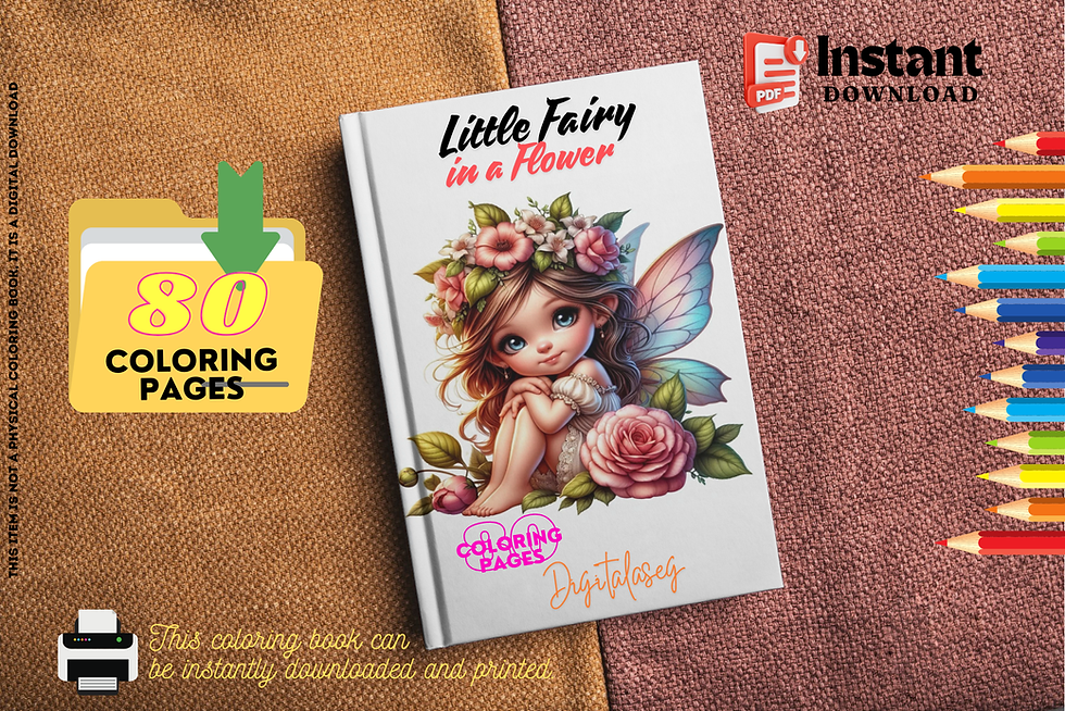 Küçük resim: Little Fairy in a Flower Coloring Pages