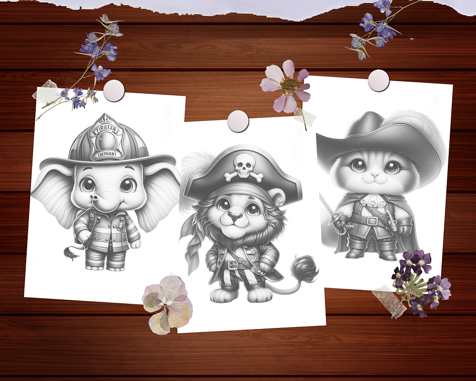 Miniature : Animal Illustrations Coloring Page