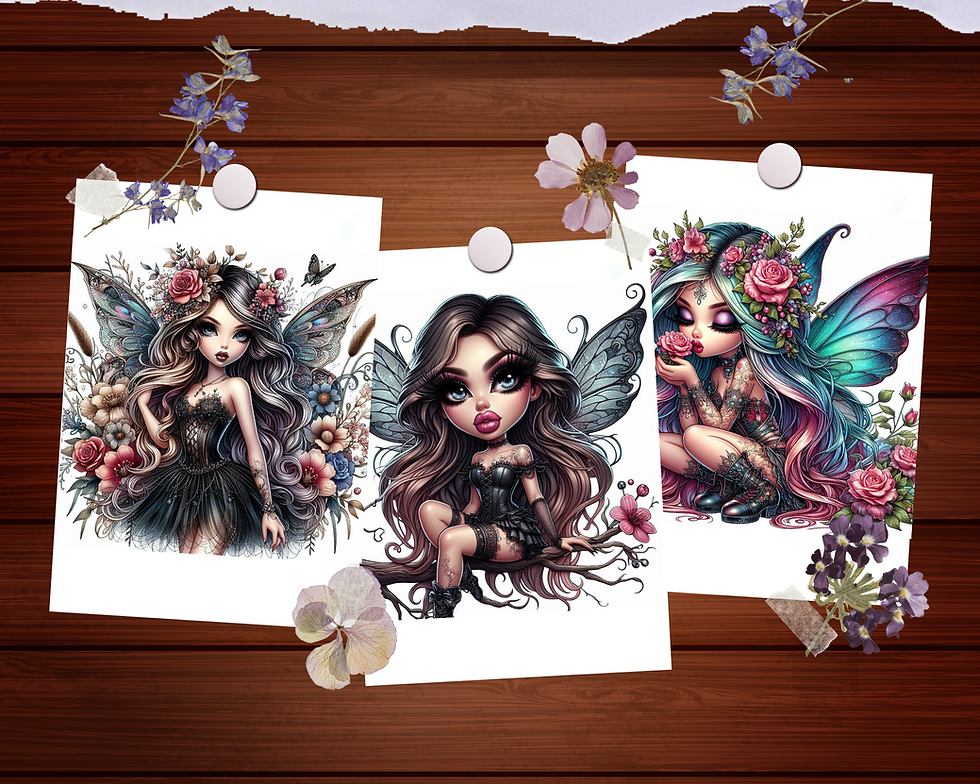 Thumbnail: Chibi Series Gothic Fairy Coloring Pages