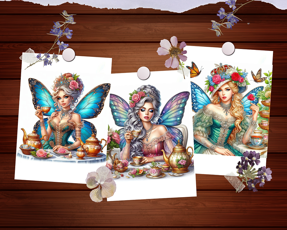 Thumbnail: Fairy at The Tea Party Coloring Pages