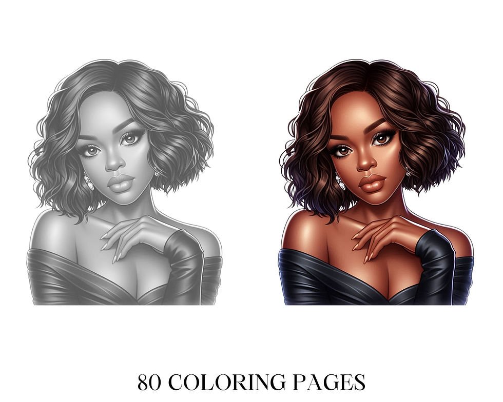 Miniature : Chibi Celebrity Black Woman Coloring Pages